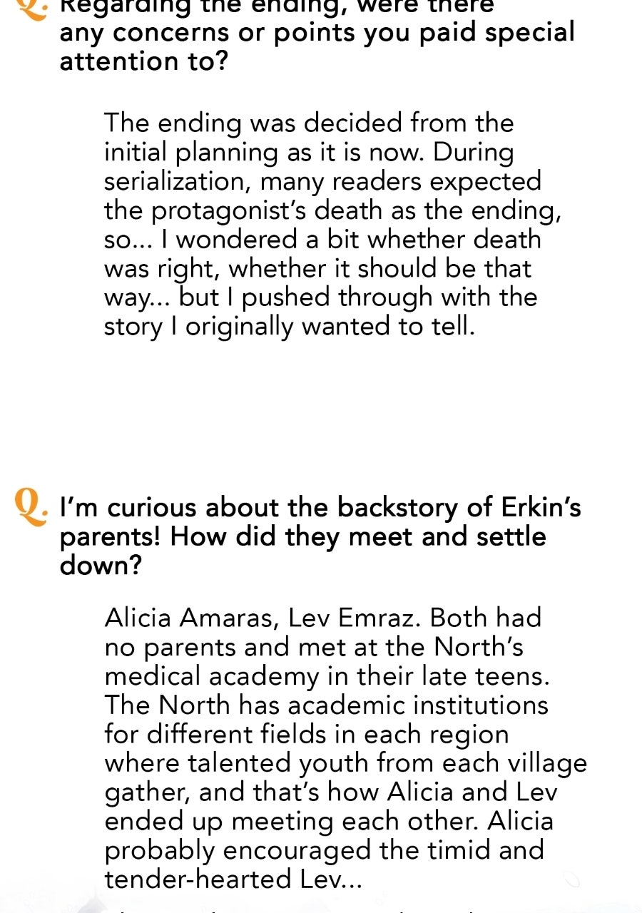 The Spark in Your Eyes Creator's Note page 116 - 