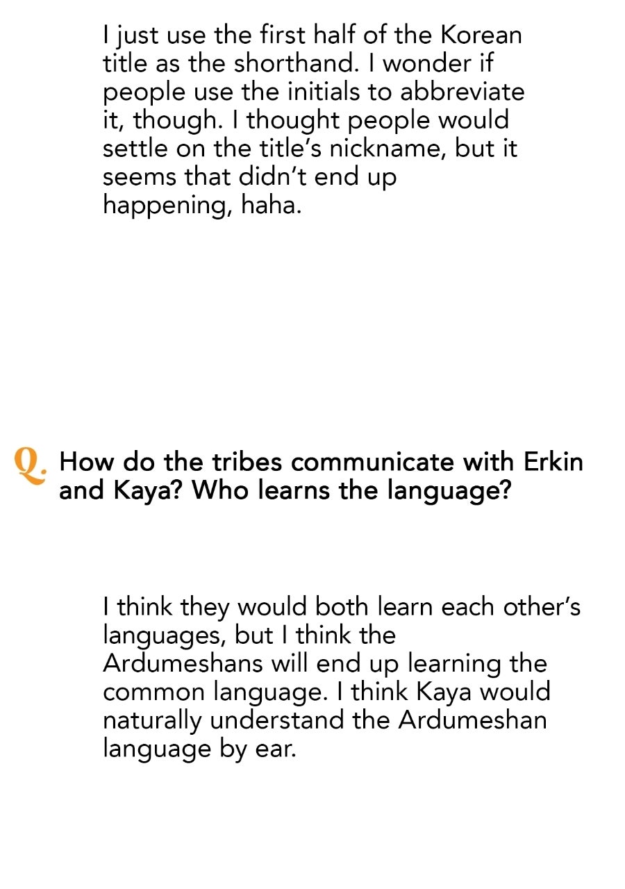 The Spark in Your Eyes Creator's Note page 122 - 