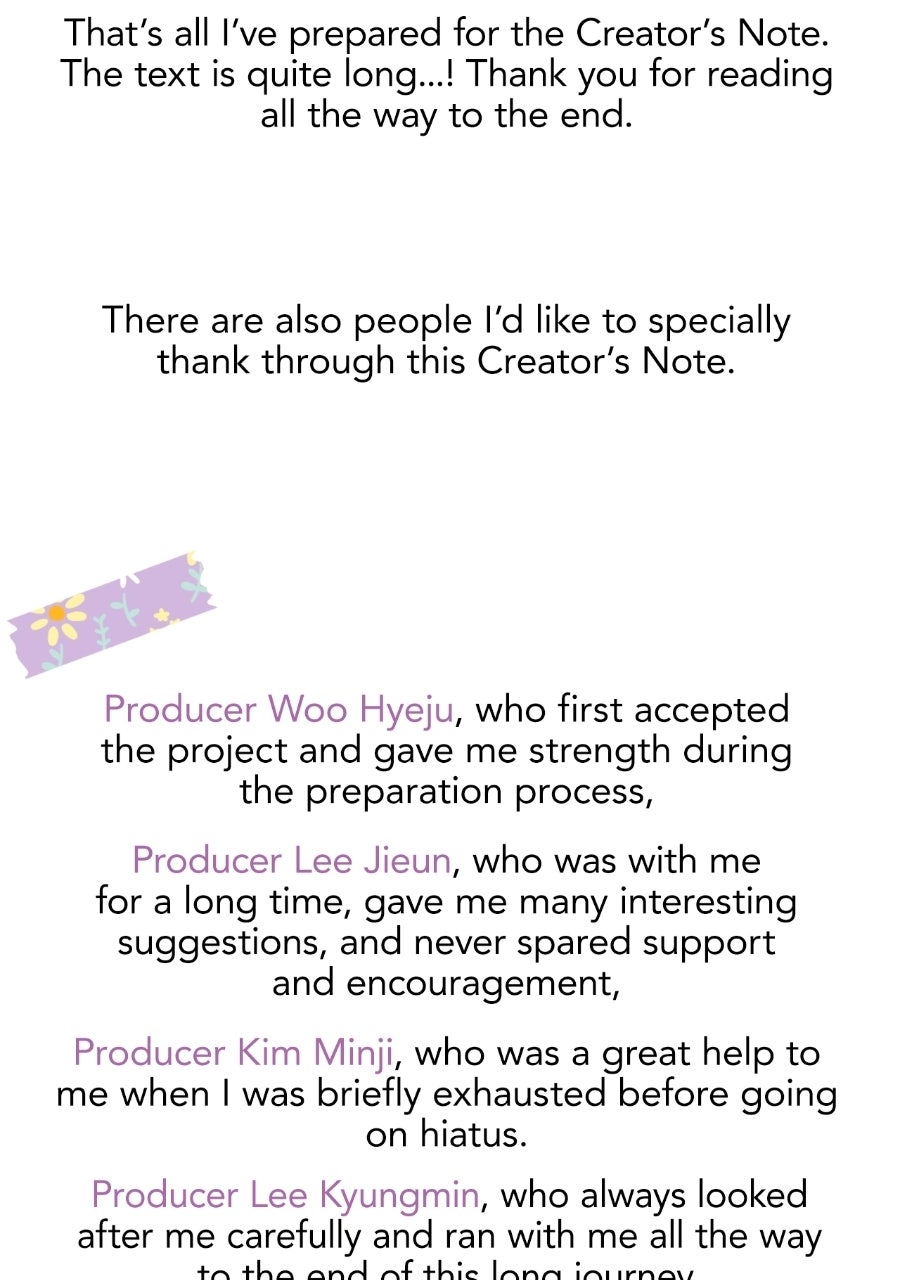 The Spark in Your Eyes Creator's Note page 179 - 