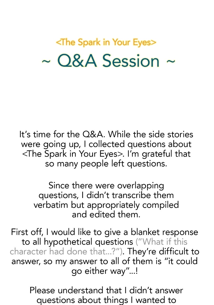 The Spark in Your Eyes Creator's Note page 44 - 