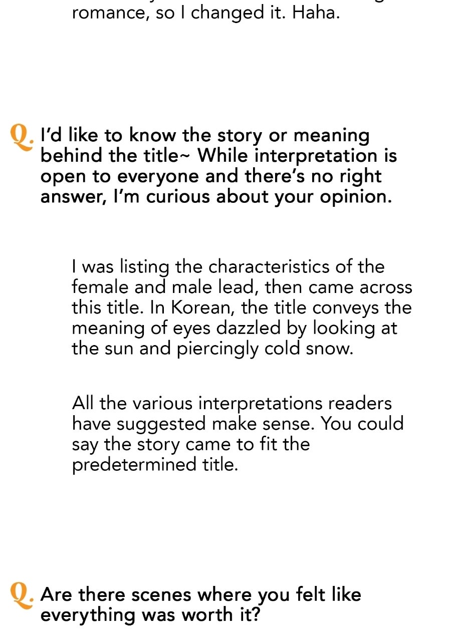 The Spark in Your Eyes Creator's Note page 62 - 