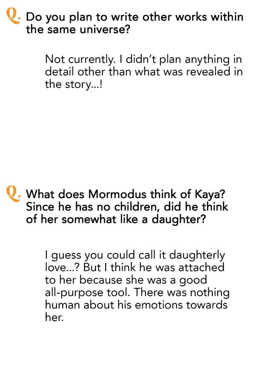The Spark in Your Eyes Creator's Note page 96 - 