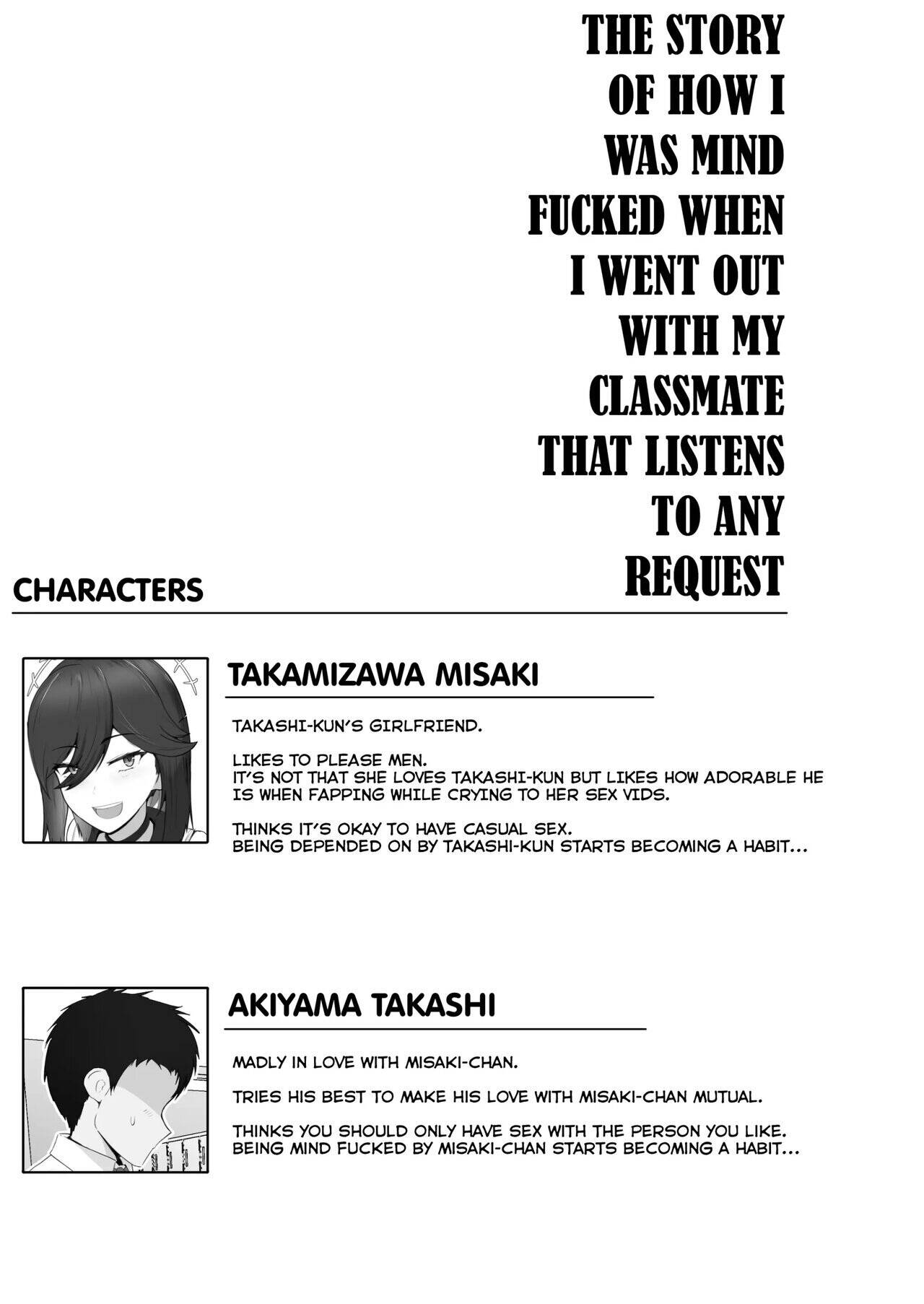 The Story of How I Was Mind Fucked When I Went Out With My Classmate That Listens to Any Request Chapter 1 page 73 - 