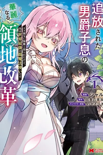Cover of Tsuihou sareta Danshaku Shisoku no Karei naru Ryouchi Kaikaku: Kuzu Oyaji ni Munou to Nonoshirareta kedo, Jitsu wa Sekai Saikyou no Ryuu Mahoutsukai desu