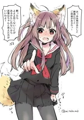 Cover of Tsundere-Kitsune-chan in Love with Her Childhood Friend (Colored)