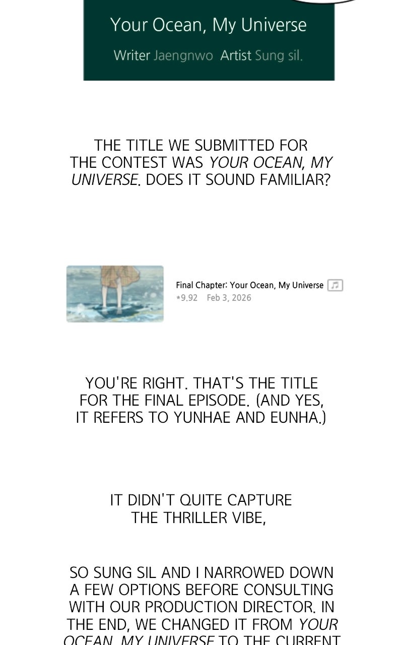 To Drown In You Ep. 89 - Your Ocean, My Universe (Series Finale & Afterword) page 116 - 