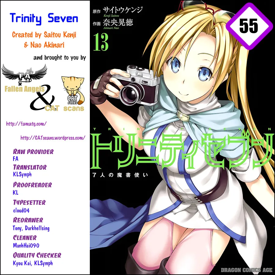 Trinity Seven: 7-Nin No Mahoutsukai Chapter 55 page 1 - 