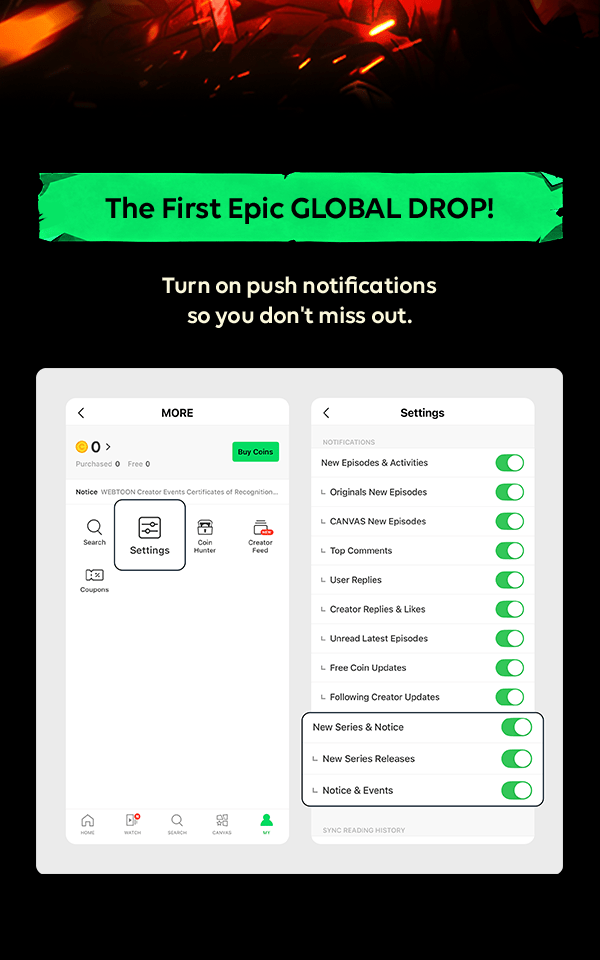 WEBTOON Now The First Epic GLOBAL DROP! (2026.09.19) page 5 - 