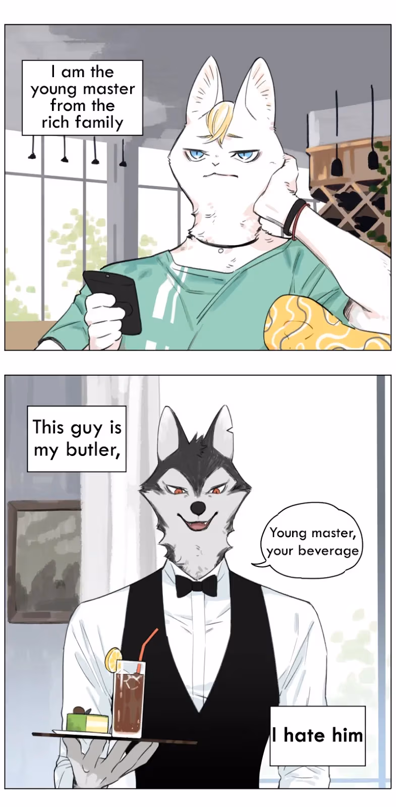 Wolf Butler and His Cat Master Chapter 1 page 1 - 