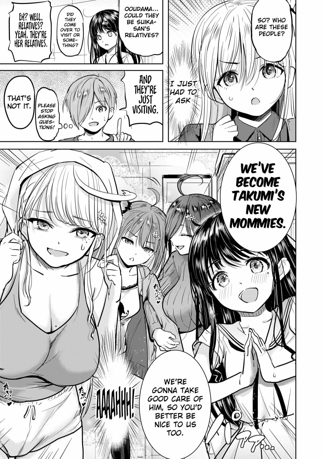 Yonin no Mama no Sei de Ore no Rabukome ga Mama Naranai Chapter 3 page 6 - 