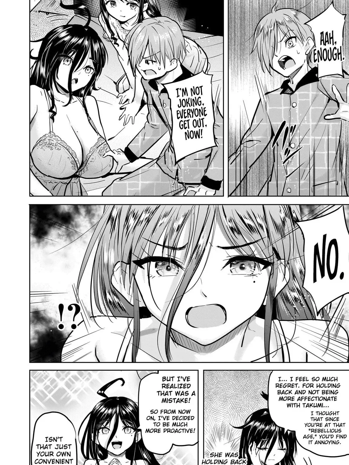 Yonin no Mama no Sei de Ore no Rabukome ga Mama Naranai Chapter 4 page 55 - 
