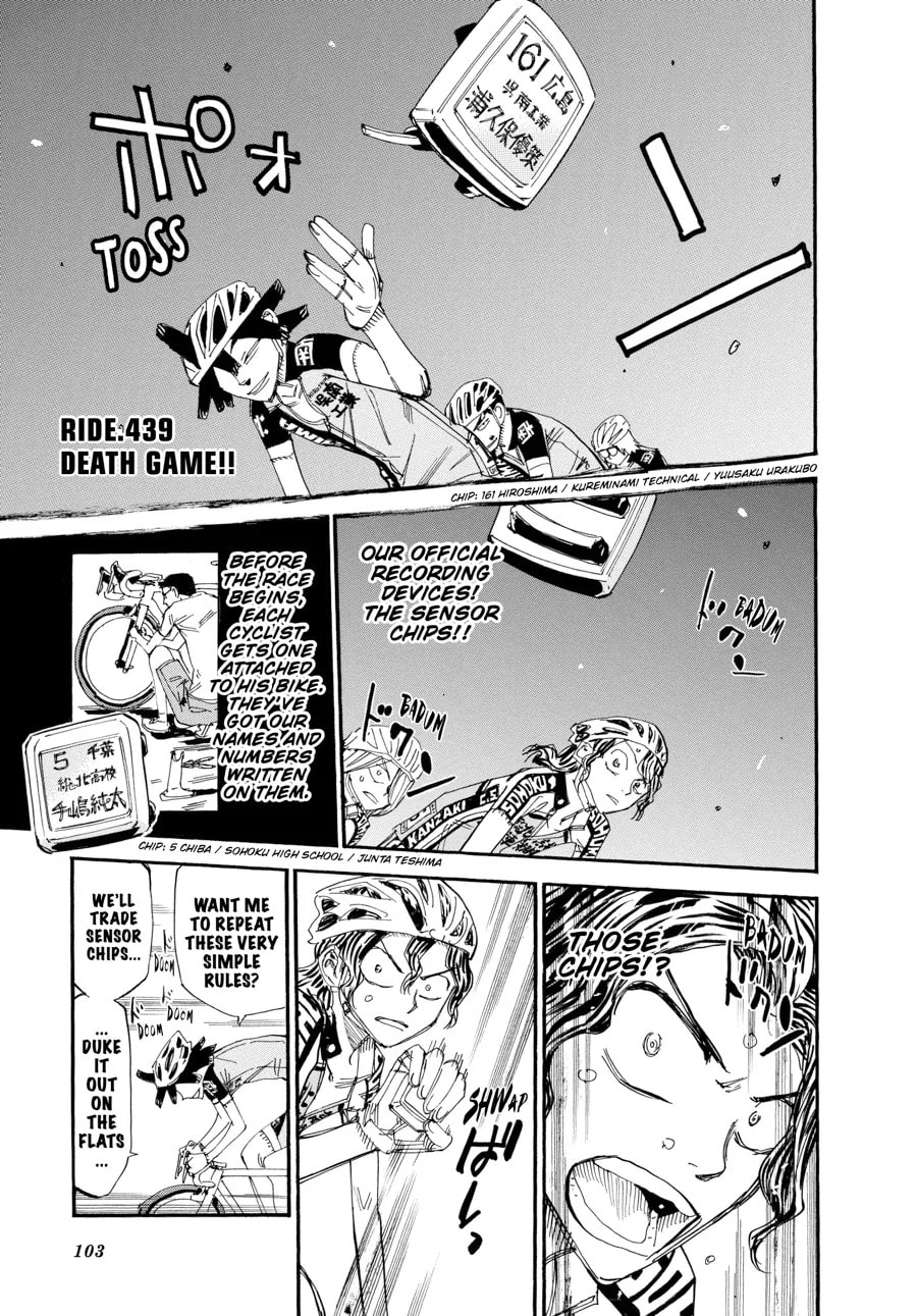 Yowamushi Pedal Chapter 439 page 1 - 