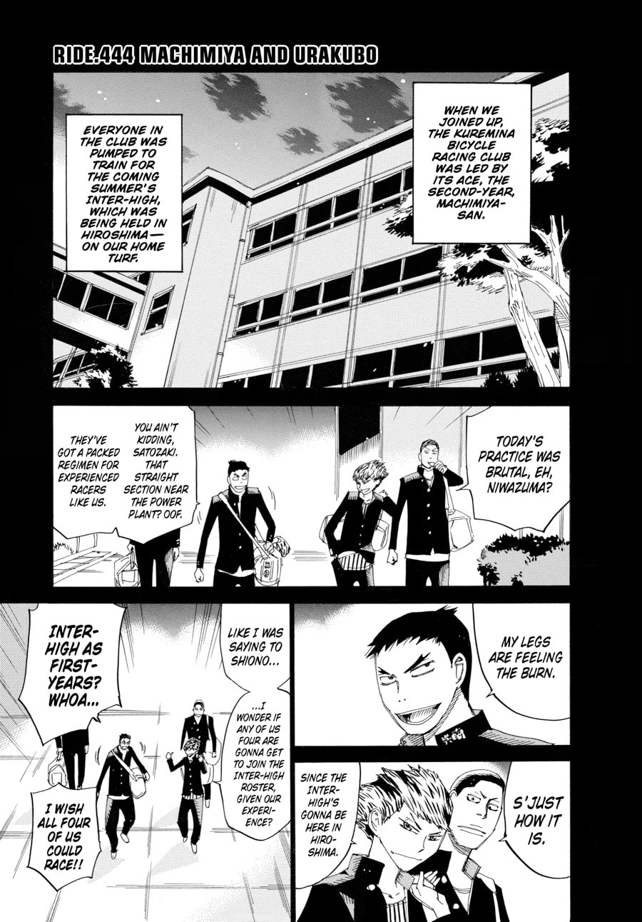 Yowamushi Pedal Chapter 444 page 1 - 