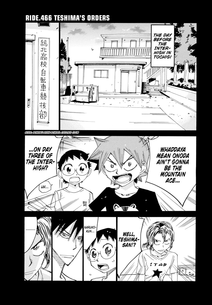 Yowamushi Pedal Chapter 466 page 1 - 