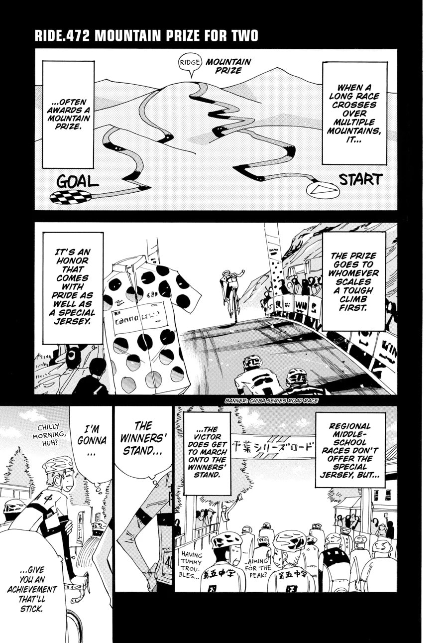Yowamushi Pedal Chapter 472 page 1 - 