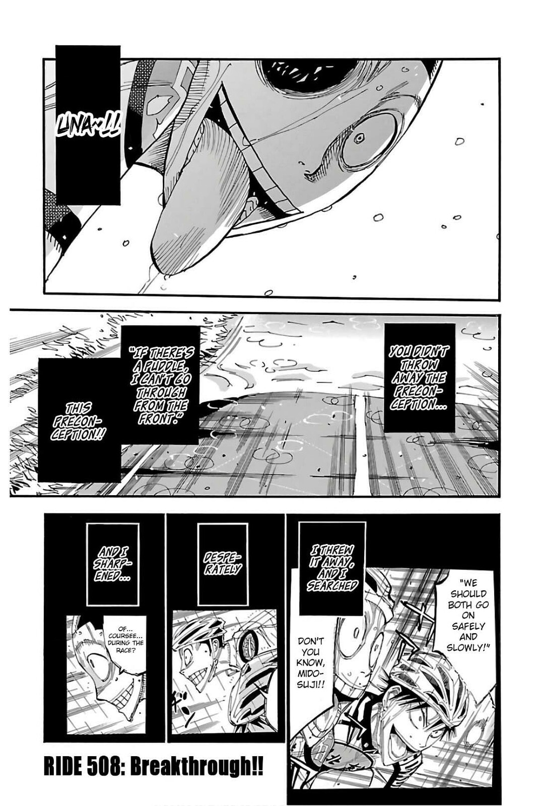 Yowamushi Pedal Chapter 508 page 1 - 